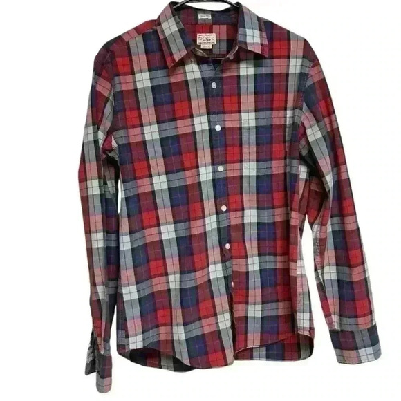 J. Crew Other - J Crew Quality Woven Shirt Mens Large Slim Fit Plaid Long Sleeve Button Down